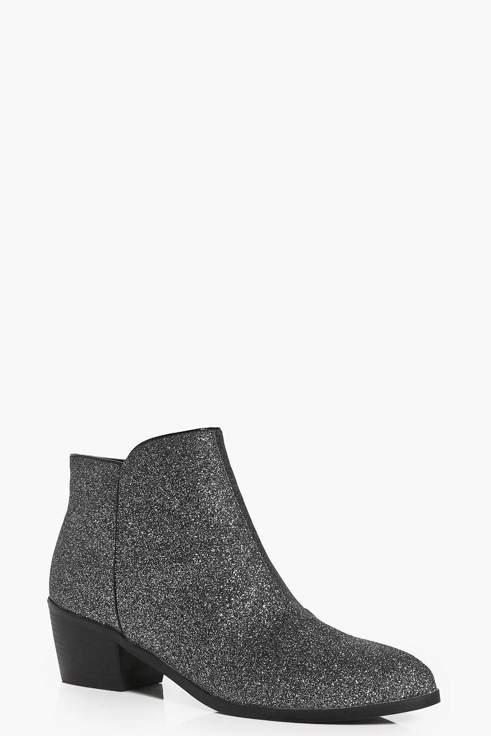 Black glitter chelsea store boots