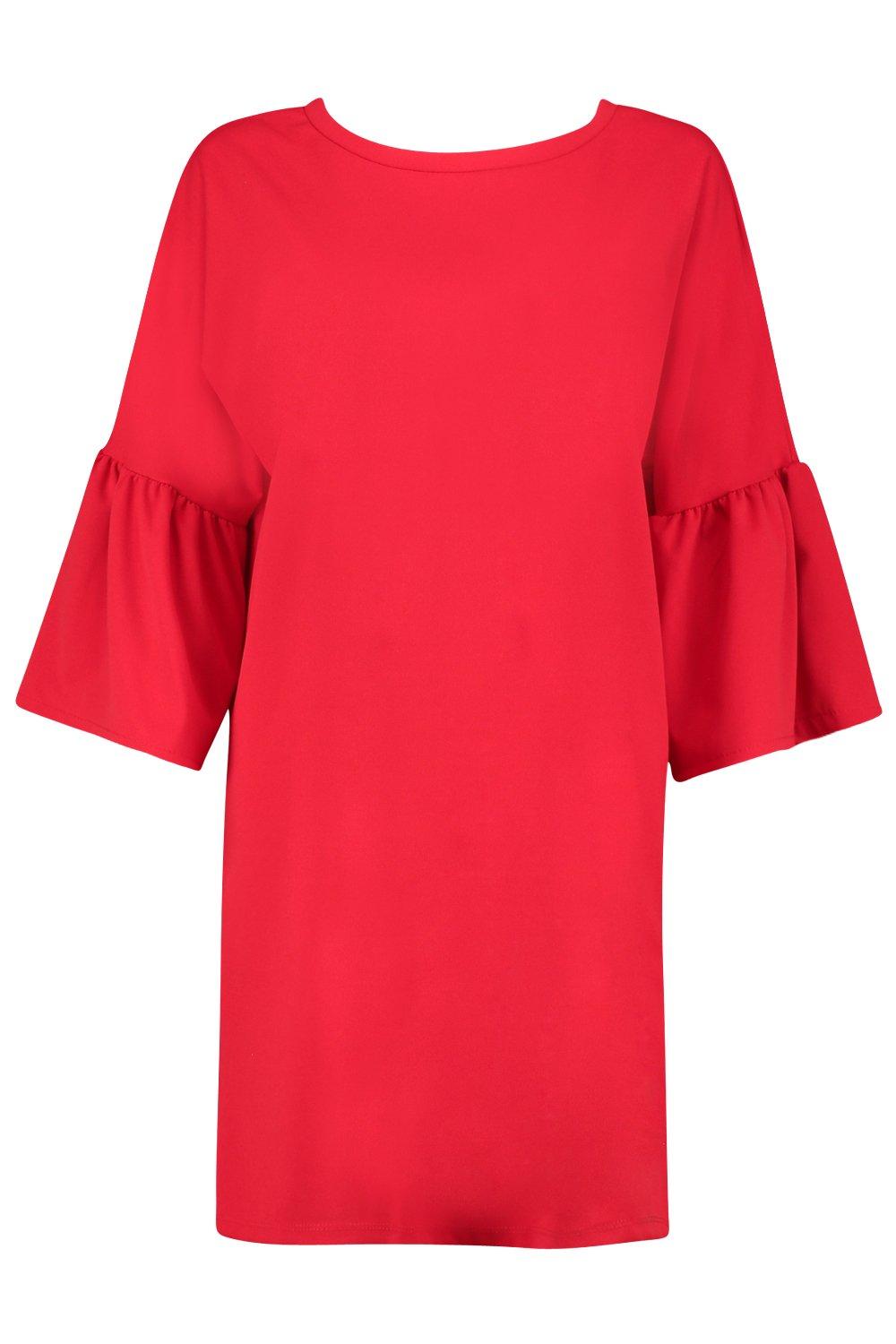 boohoo bell sleeve dress