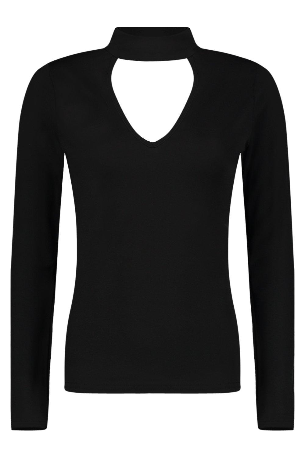 Choker tops long sleeve hotsell