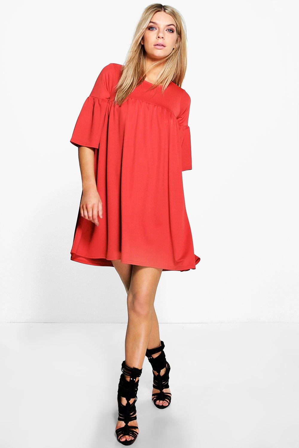 poplin dress with belt