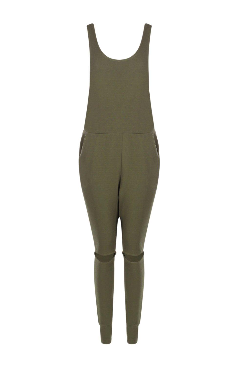 Khaki casual jumpsuit cheap