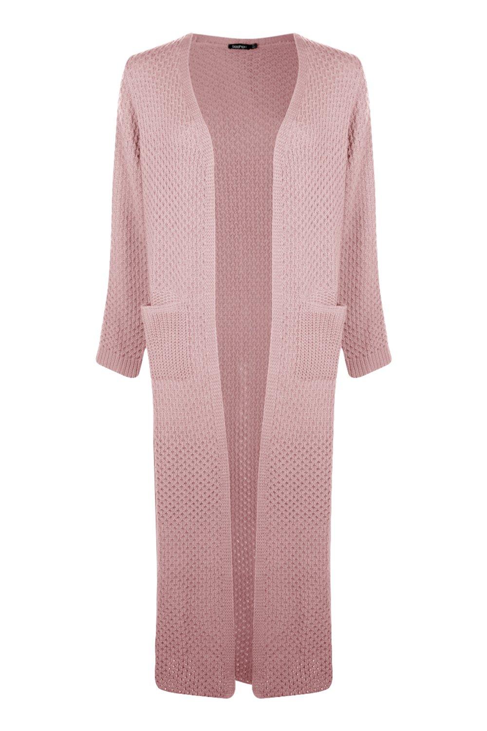 maxi cardigan pink