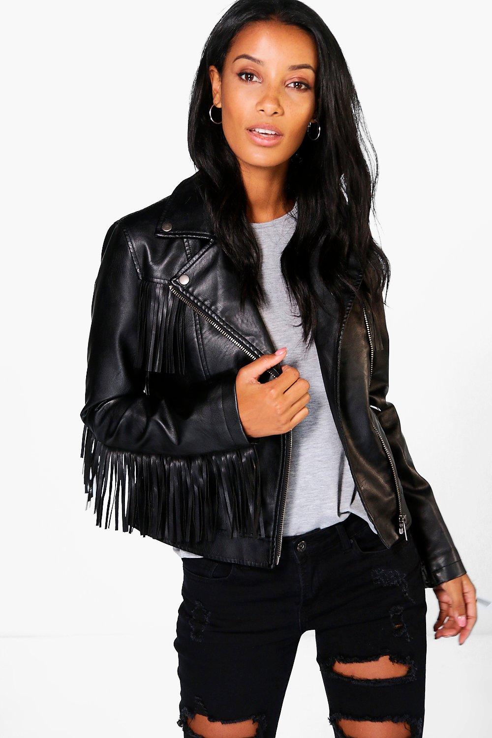 Tassel deals leather jacket