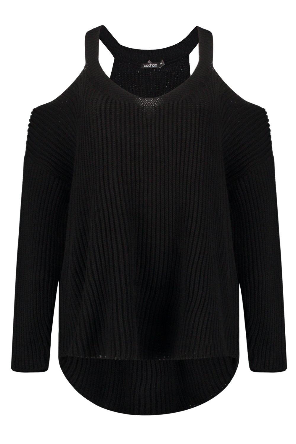 Boohoo cold store shoulder jumper