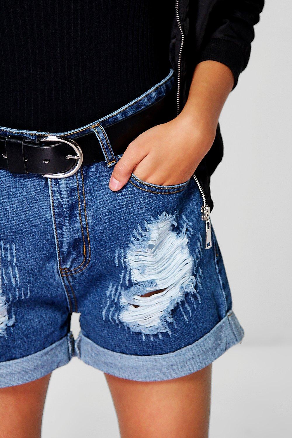 high waisted mom jean shorts