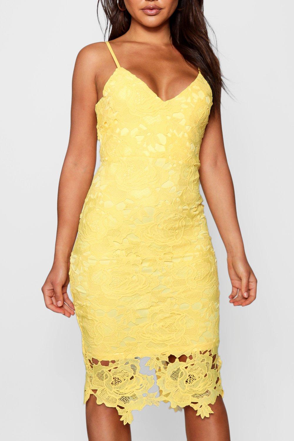 Boutique Crochet Lace Strappy Midi Dress boohoo FI