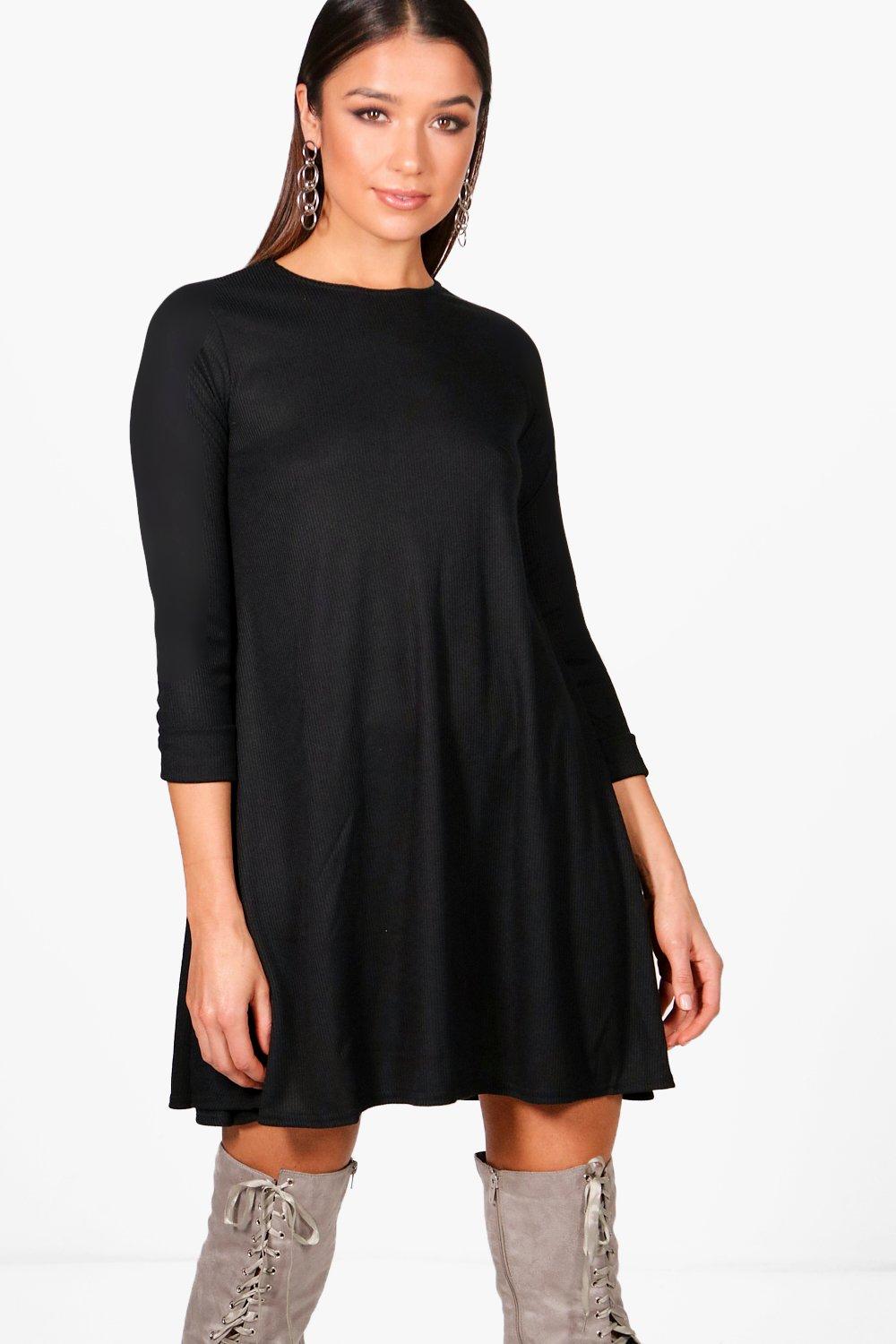 boohoo knitted swing dress