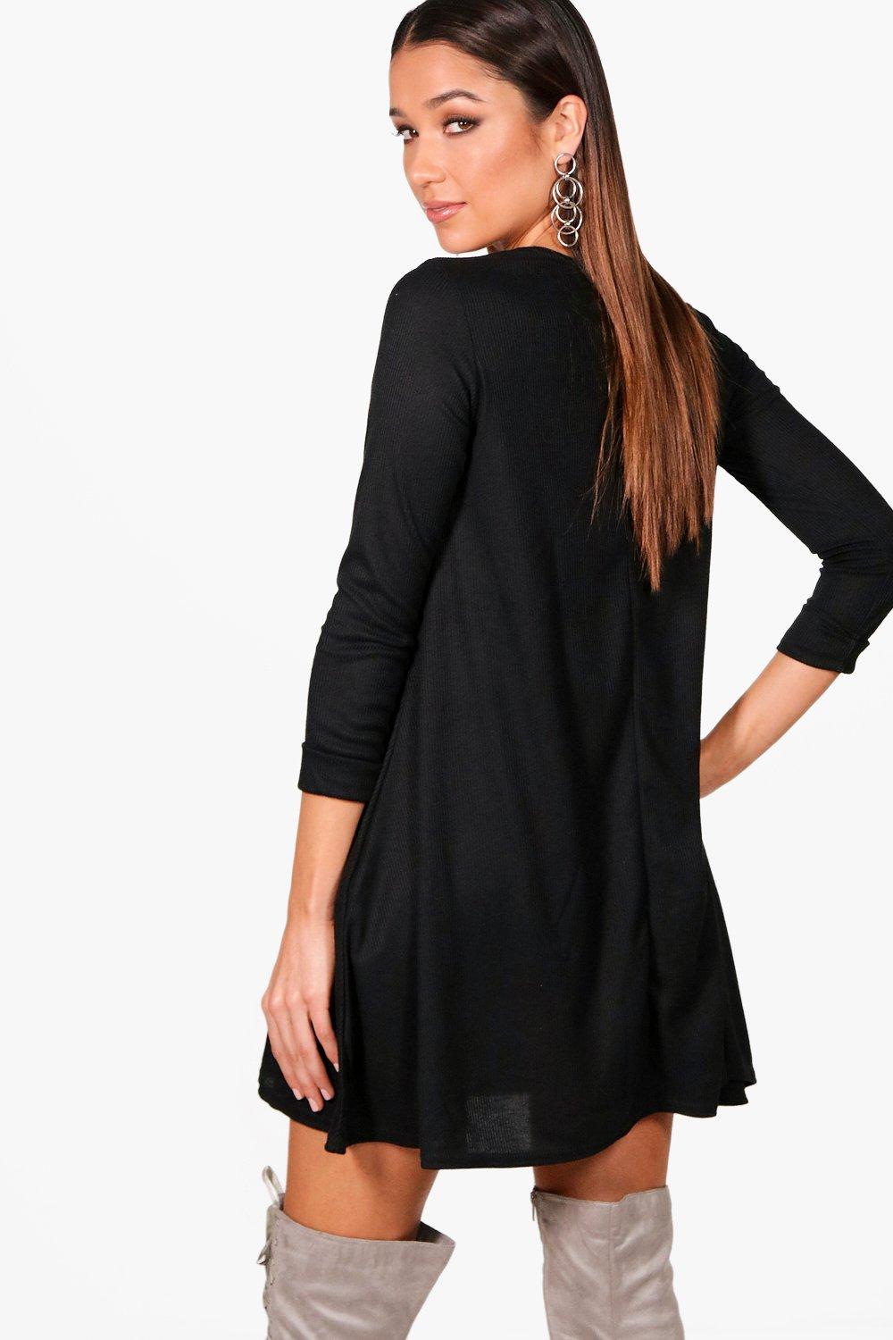 Boohoo knitted clearance swing dress