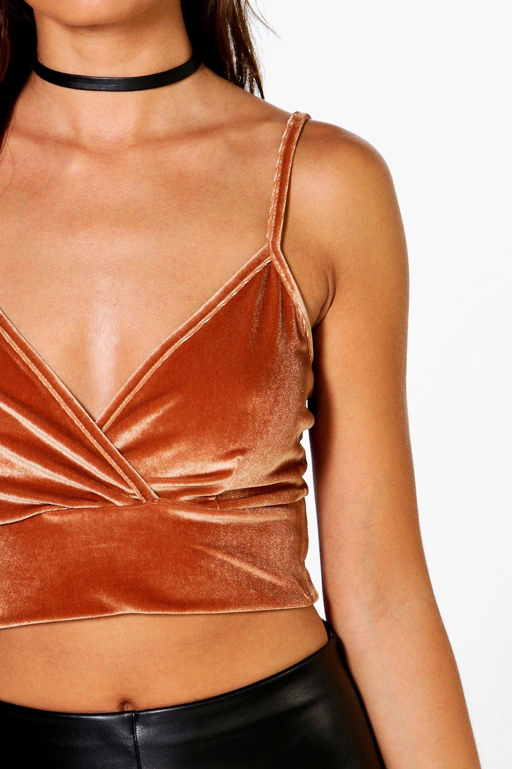 Velvet bralet shop