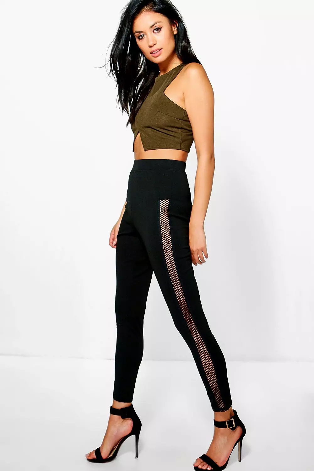 Sheer side outlet leggings