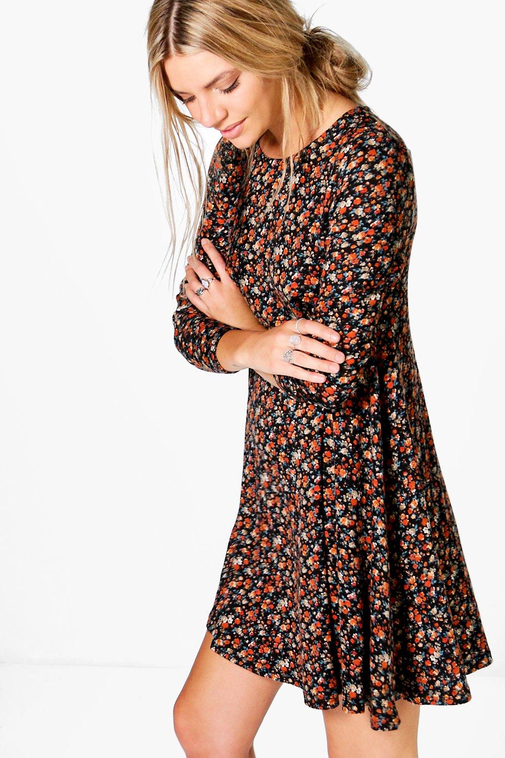 floral swing dress