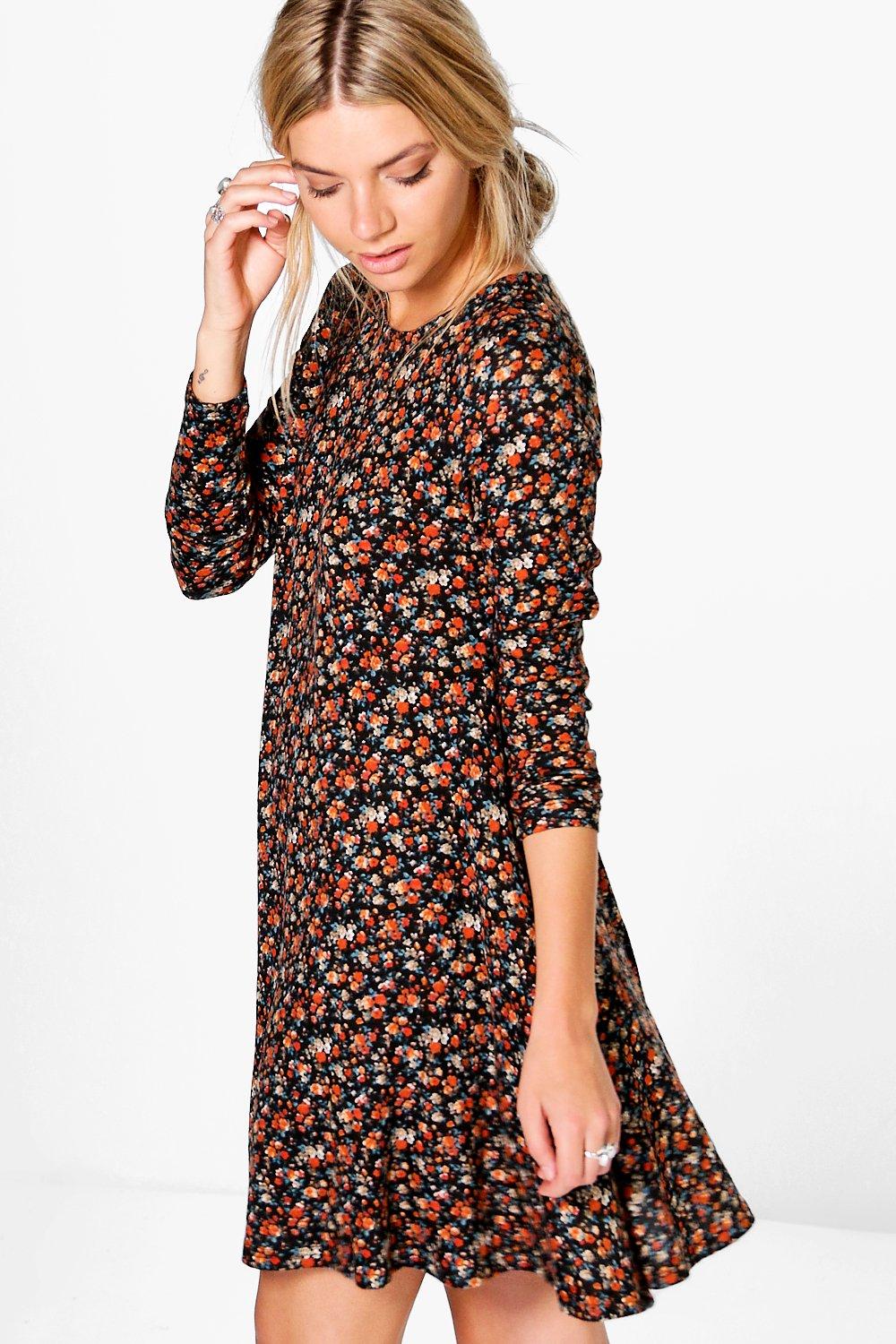 Boohoo knitted cheap swing dress