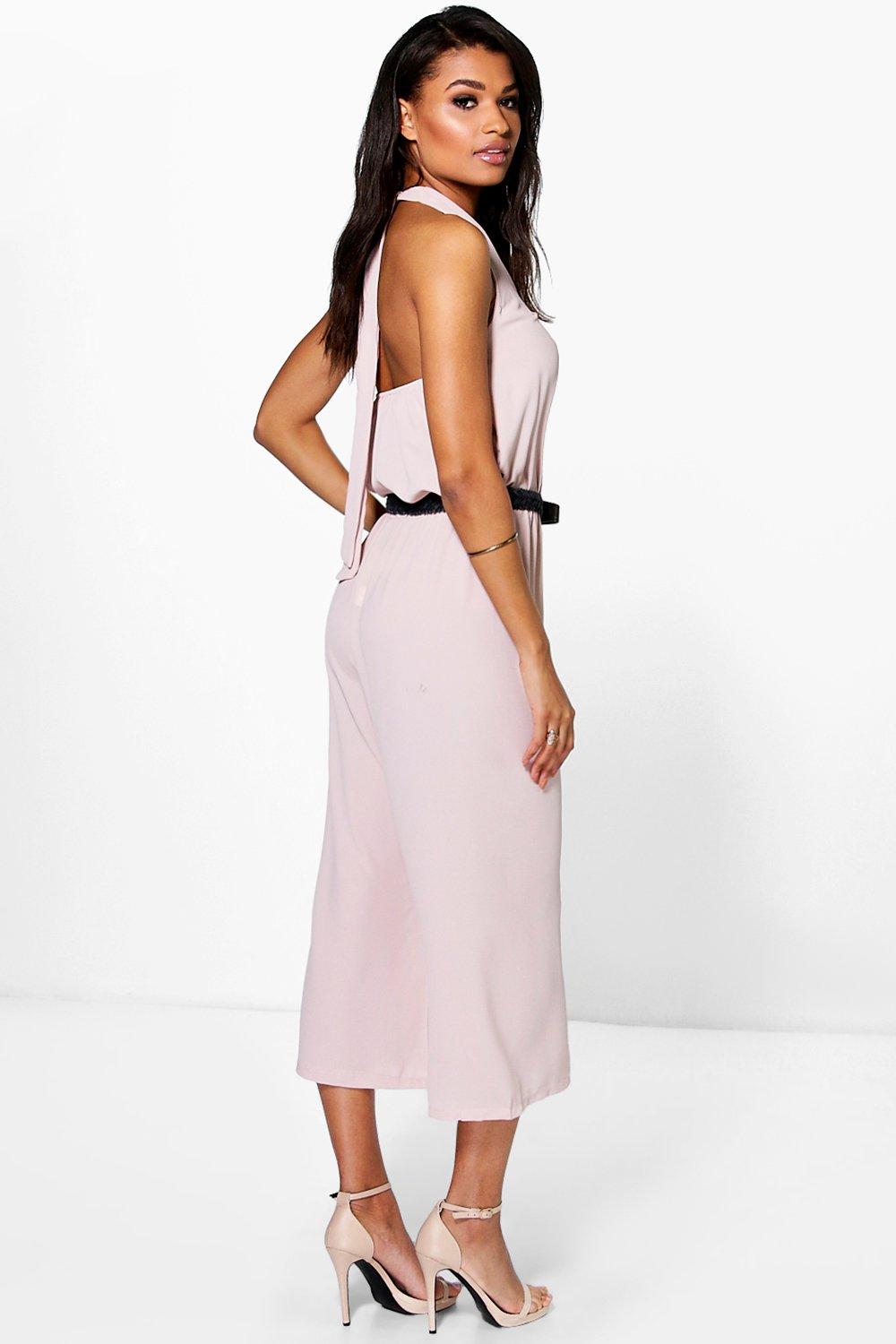 Amber Halter Neck Culotte Jumpsuit