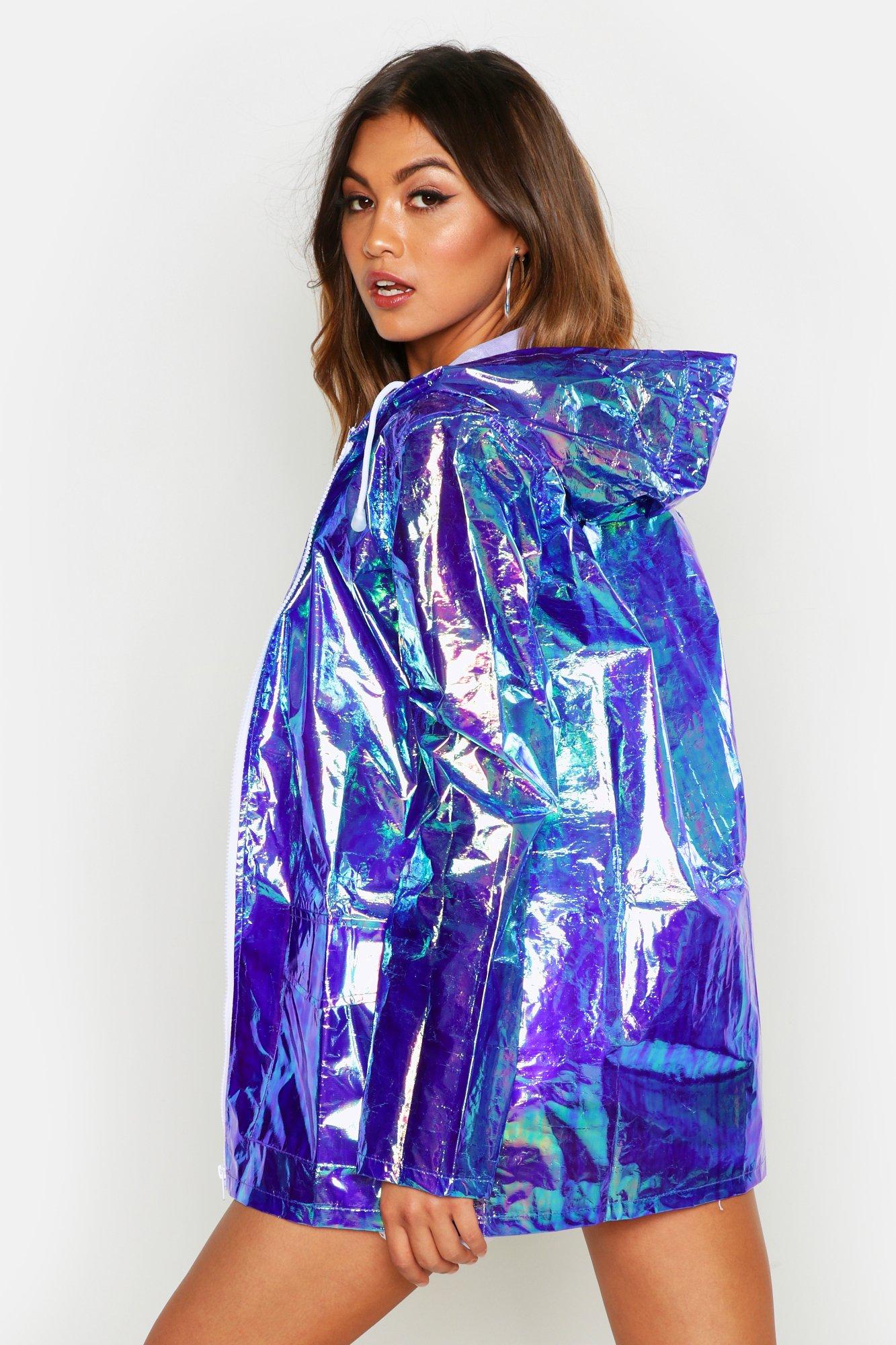 Cobie green outlet holographic rain mac