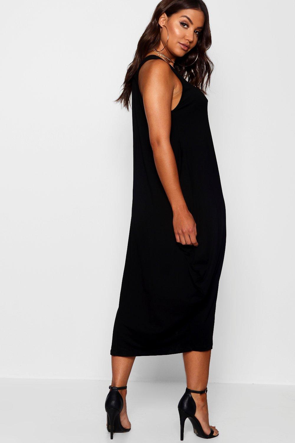 Racer back sale ruched maxi dress