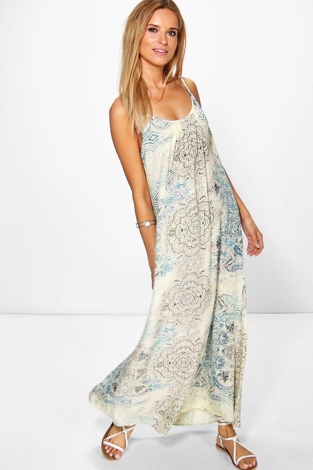 boohoo paisley maxi dress