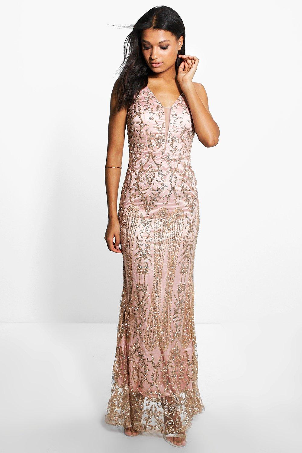 all over embellished maxi dress