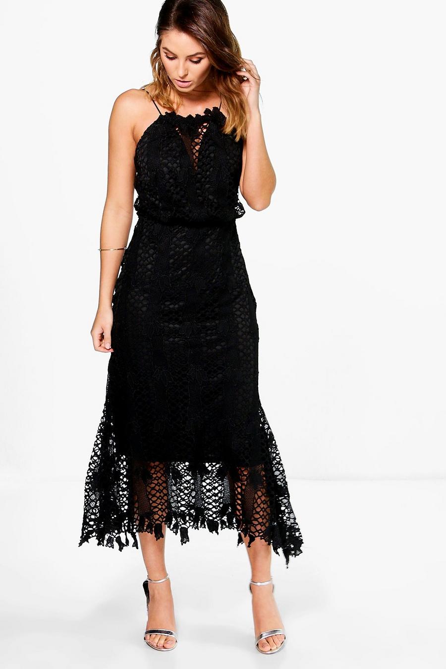 Boutique Hedvig Crochet Midi Dress image number 1