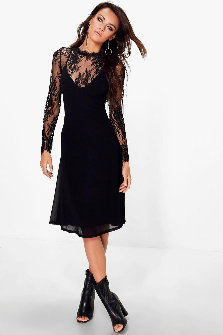 Sally Lace Detachable Top Slip Dress image number 1