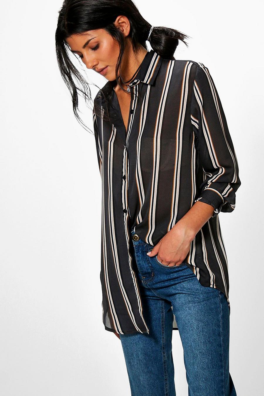 Jacky Camicia oversize a righe image number 1
