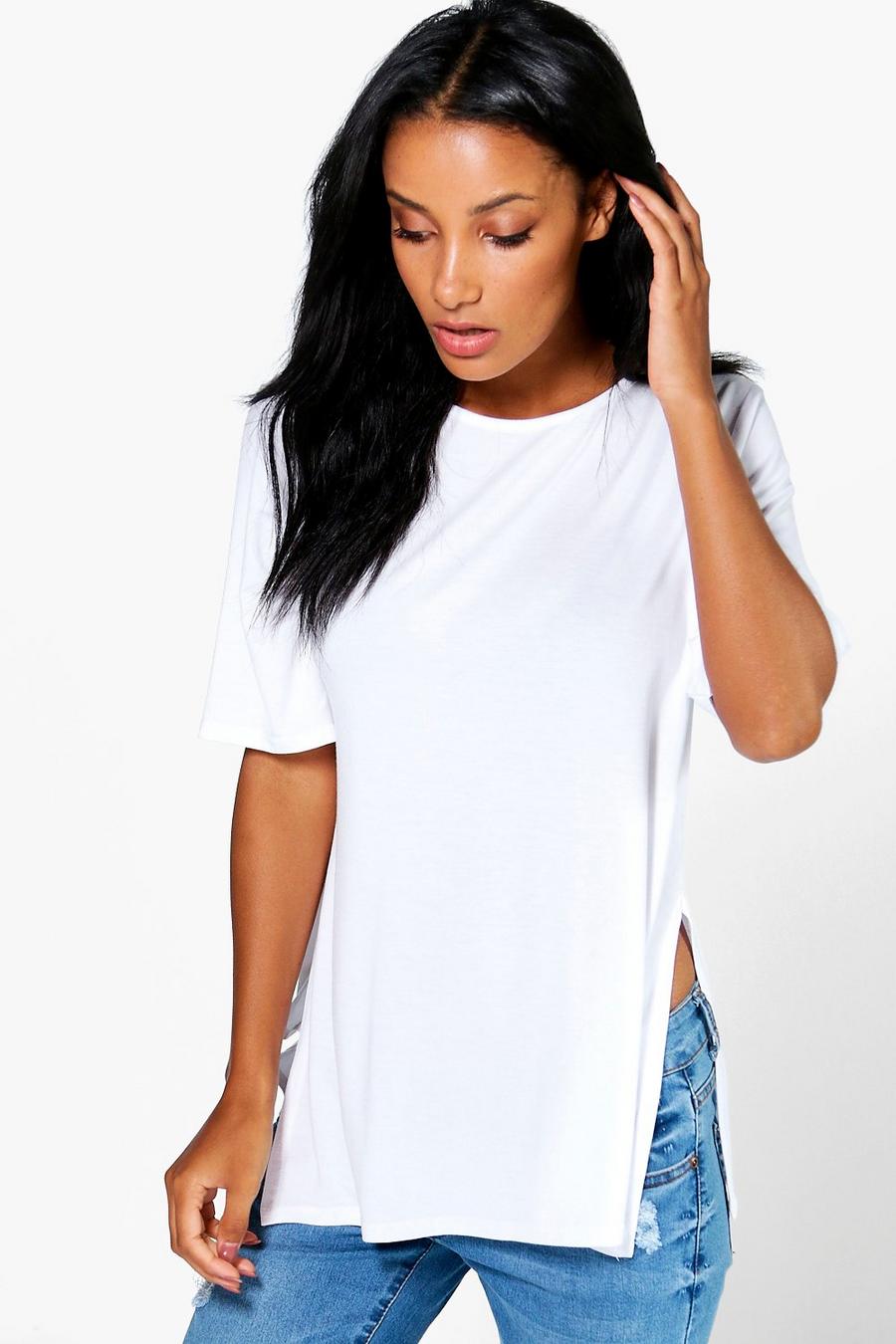Michelle Übergroßes T-Shirt mit halblangen Ärmeln image number 1