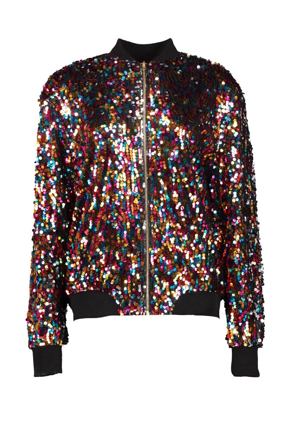 mens sequin bomber jacket