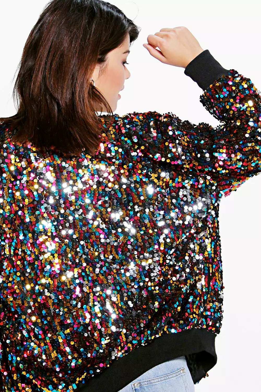 Sequin jacket outlet boohoo