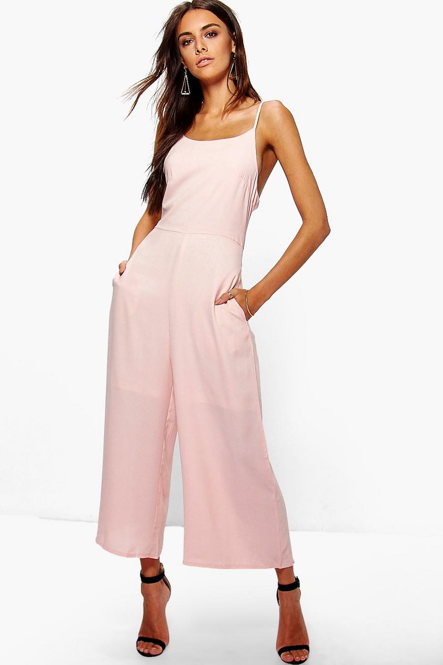 Nia Low Back Woven Culotte Jumpsuit image number 1