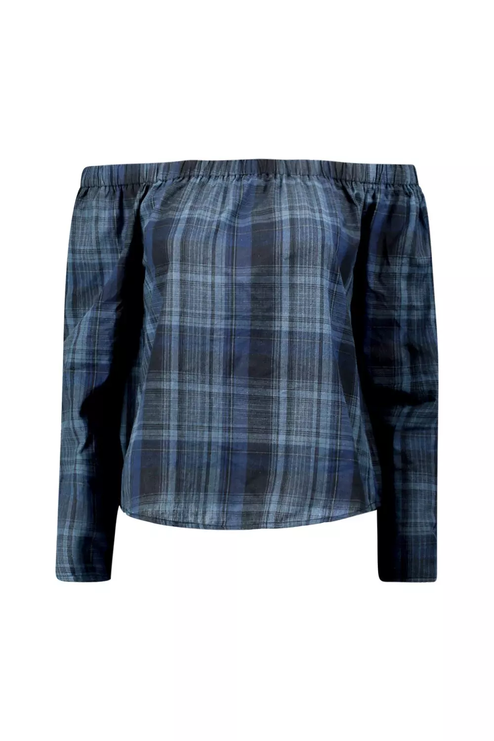 Multi Becca Checked Off The Shoulder Top alternative image