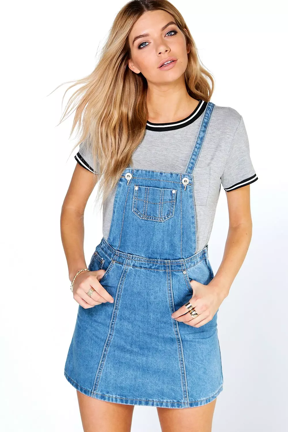 Pinafore shop jeans dress