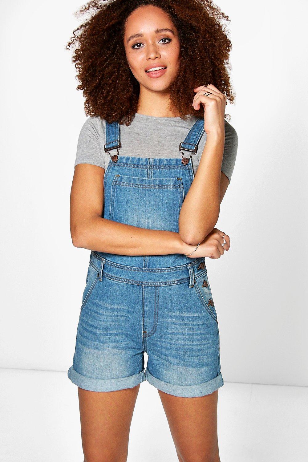 dungaree shorts