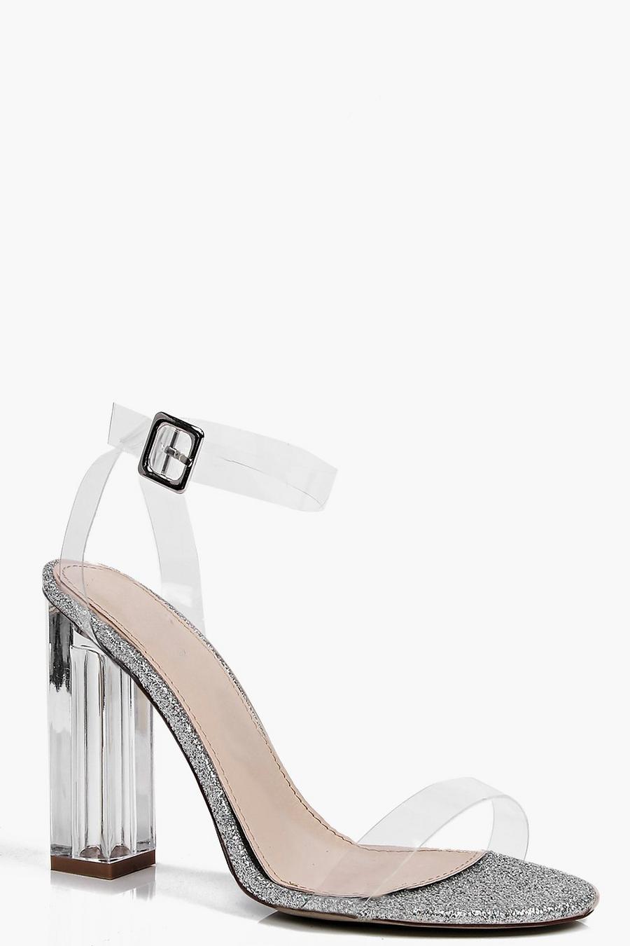Scarpe con tacco largo trasparente glitterata Victoria, Cancellare image number 1
