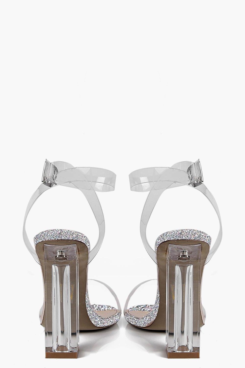 Clear block hotsell heels boohoo