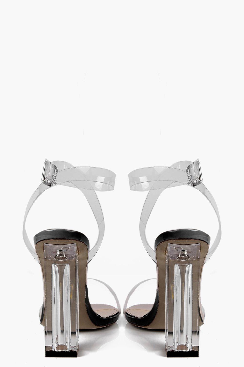 Vanessa Clear Block Heel boohoo USA