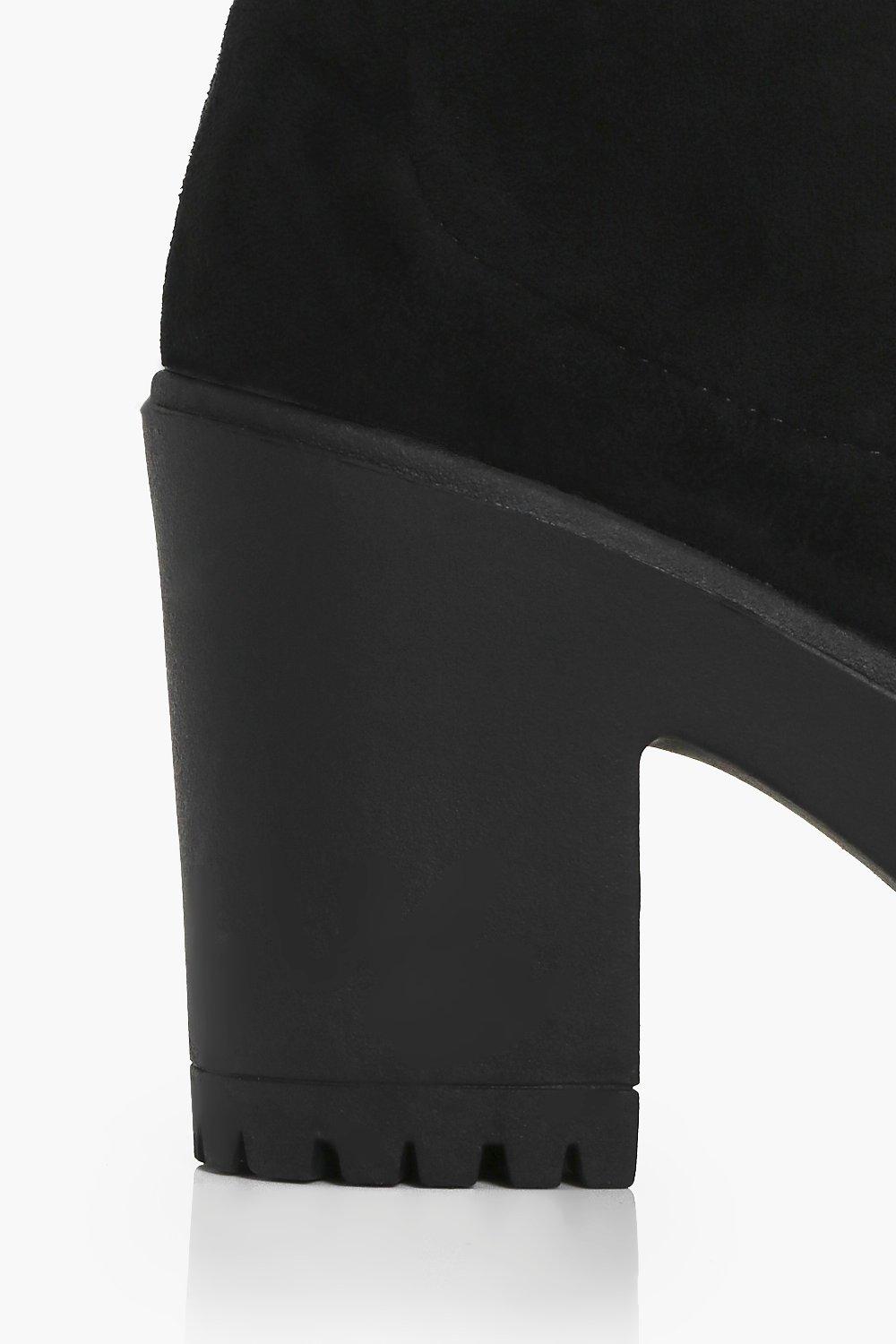 cleated thigh high boots