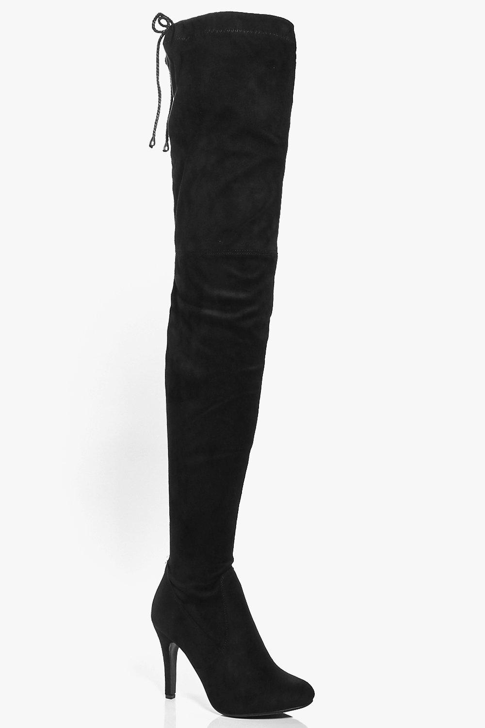 plus size thigh high boots uk