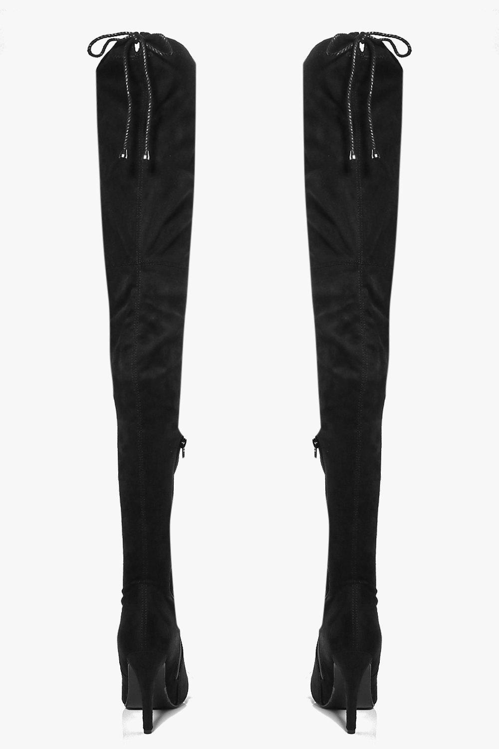 boohoo thigh boots