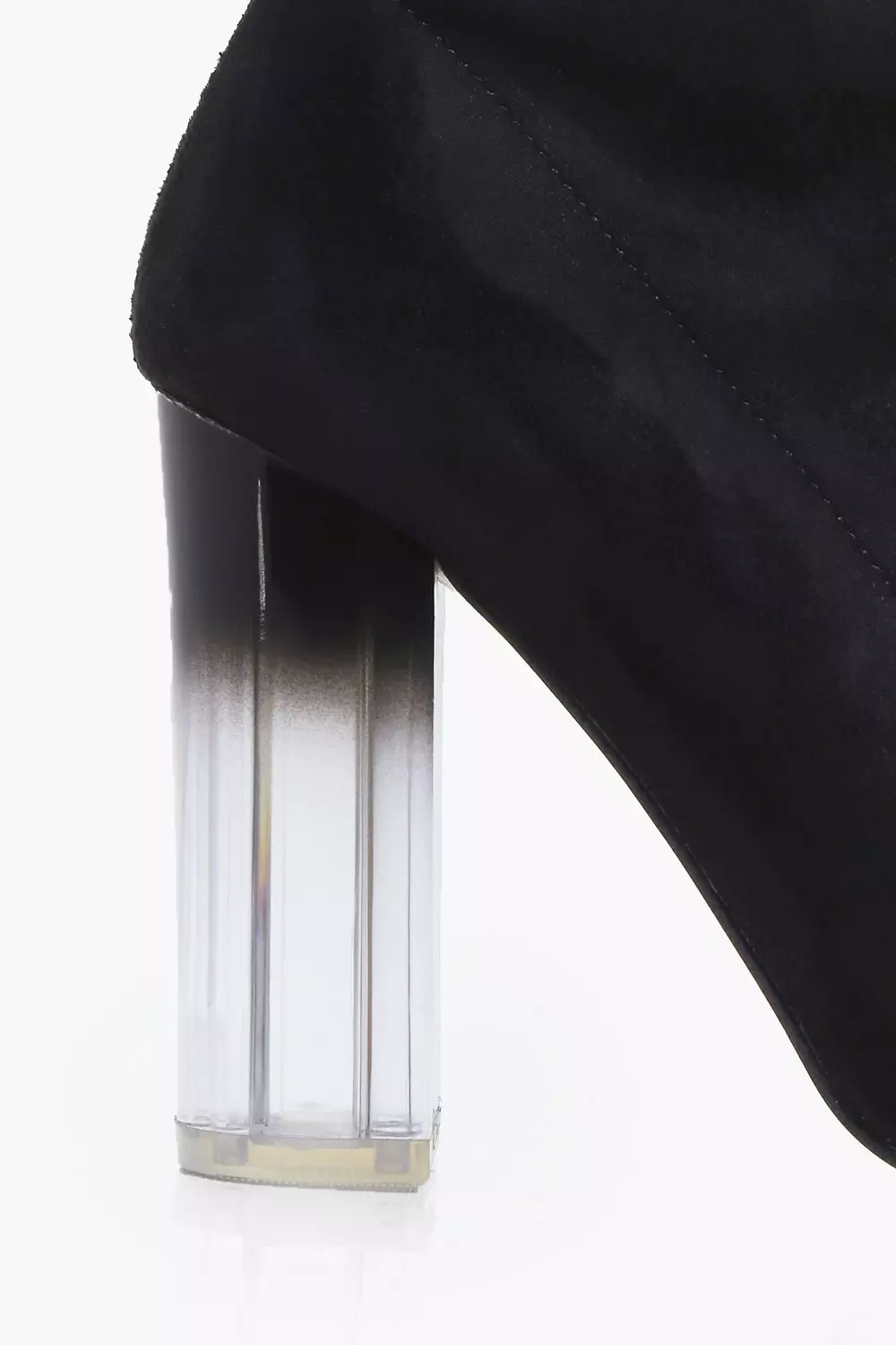 Black Clear Heel Sock Boots alternative image