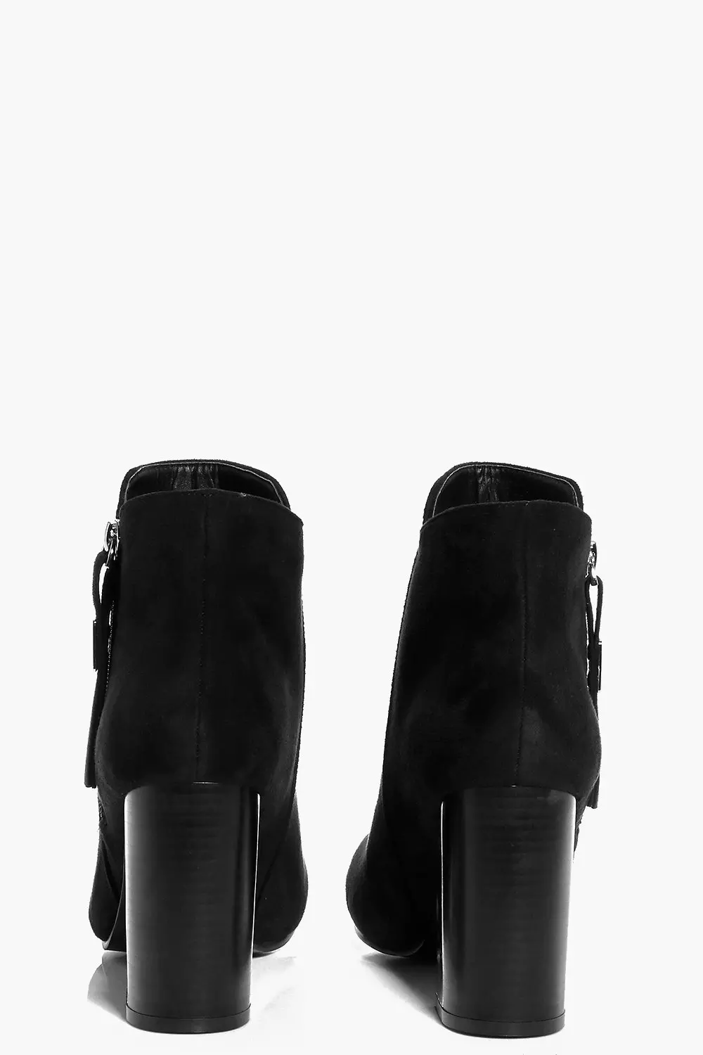 Black Katie Block Gold Heel Ankle Boot alternative image
