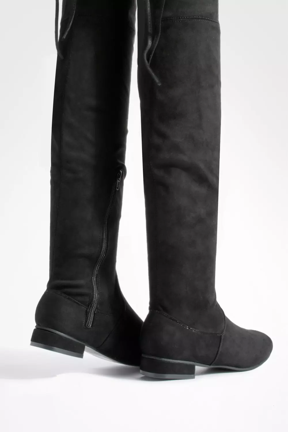 Thigh high boots store tie back