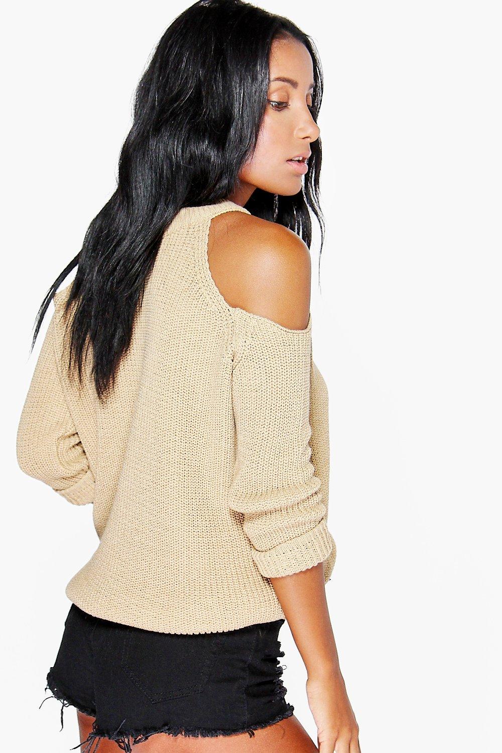 Open hot sale shoulder sweater