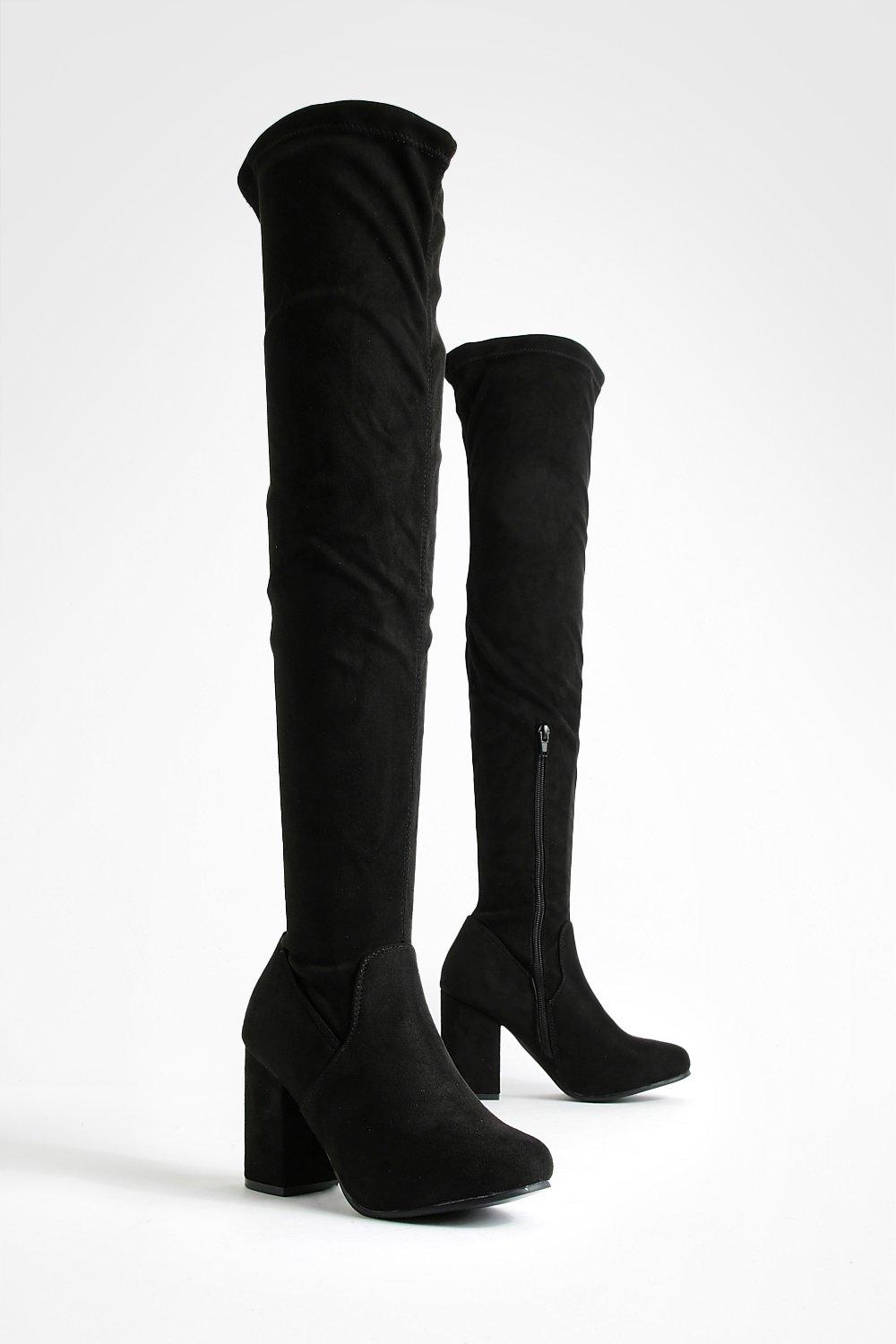 Grey thigh best sale high boots uk