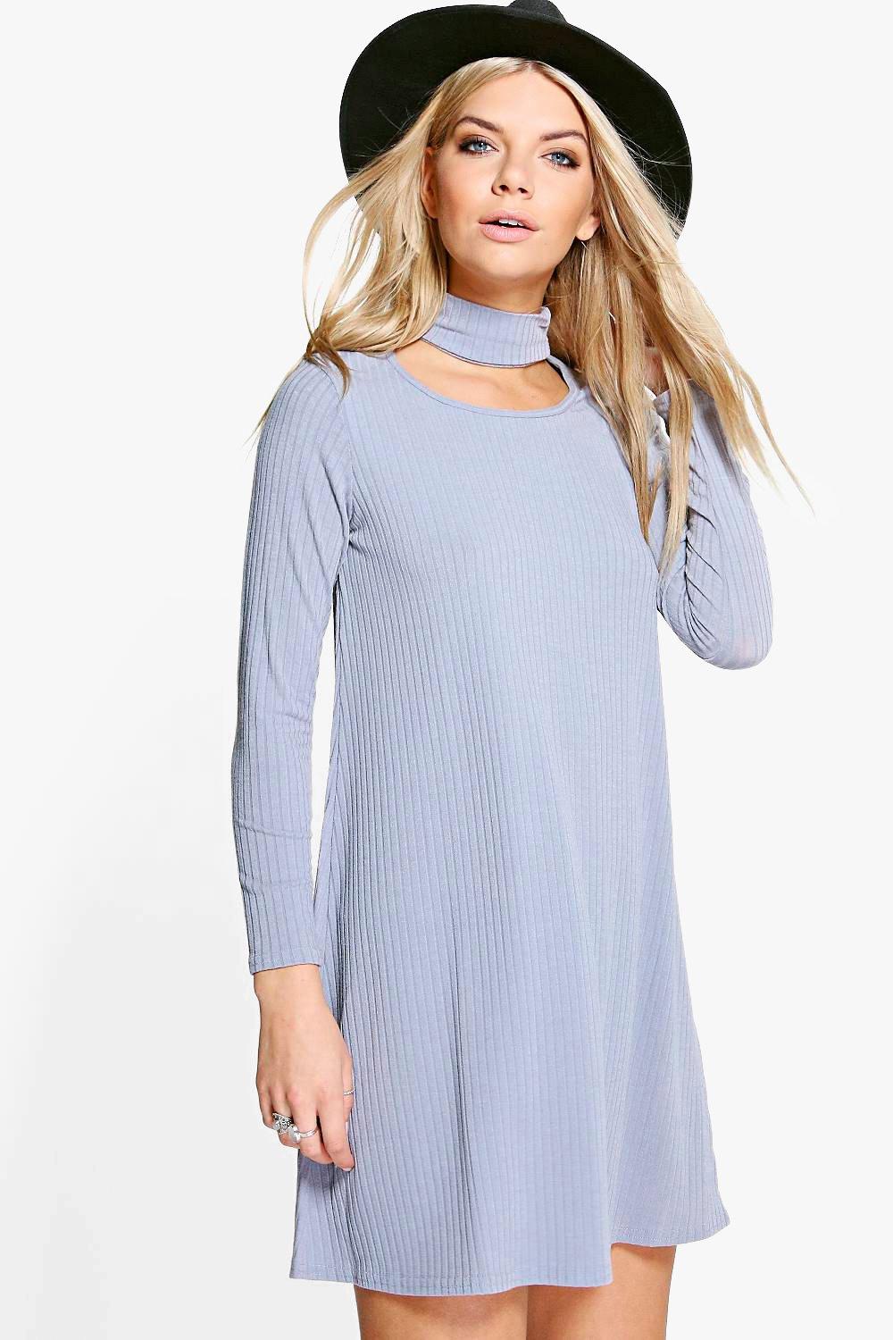 boohoo knitted swing dress