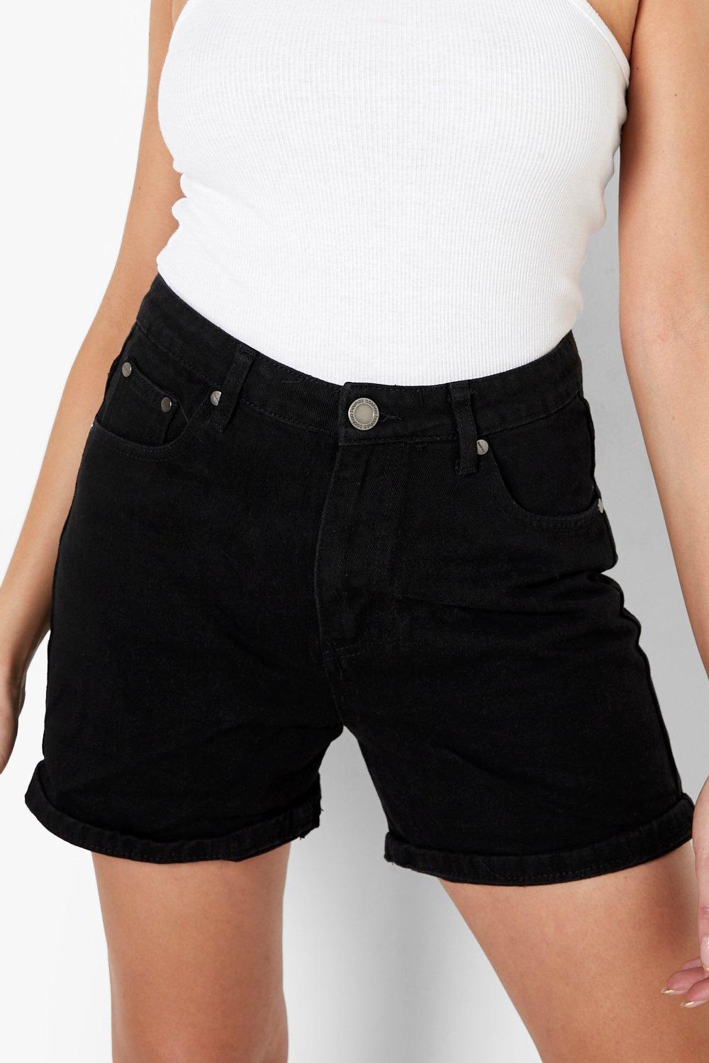 Mom Denimshorts mit hohem Bund boohoo DE