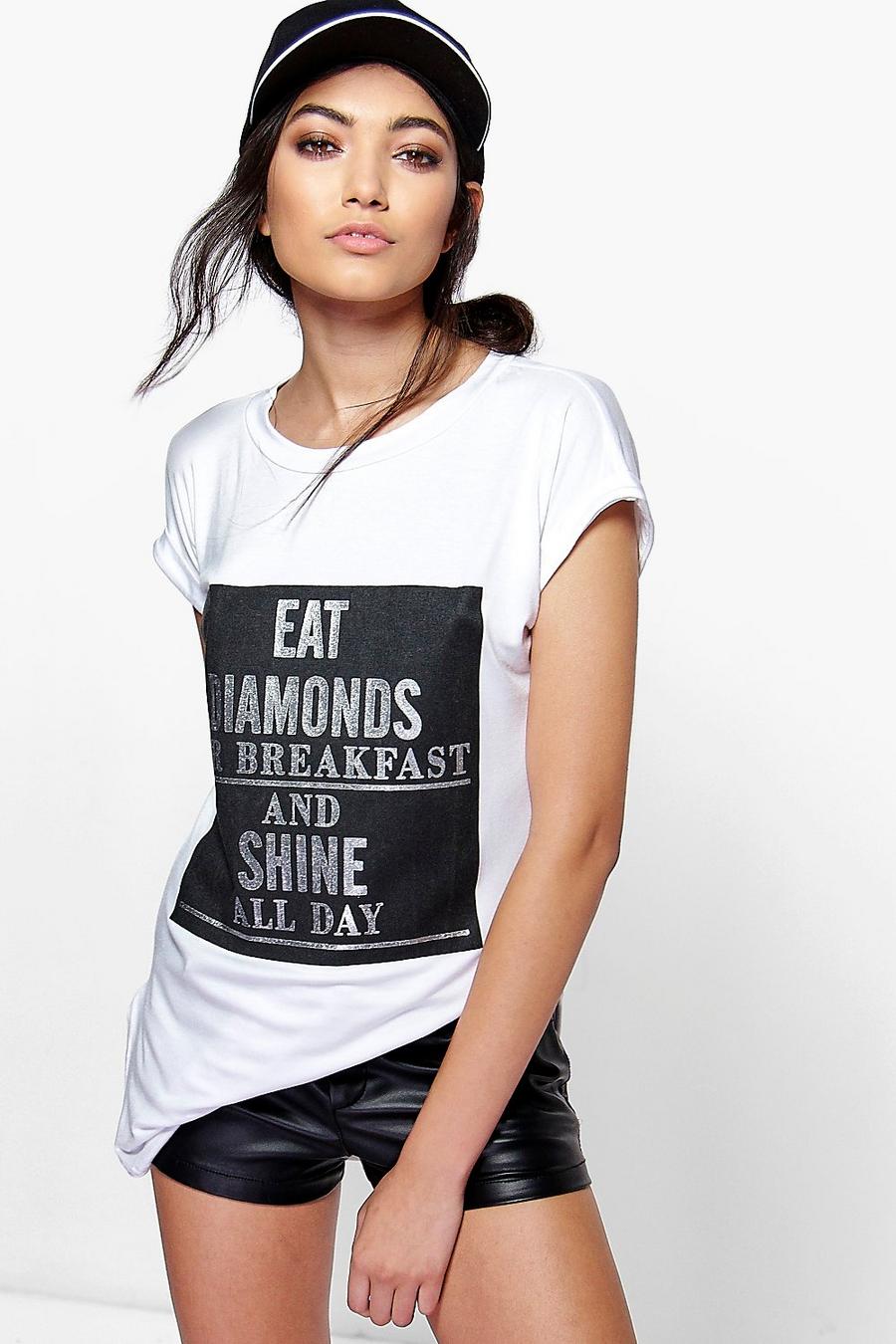 Becca T-Shirt mit Diamant-Print image number 1