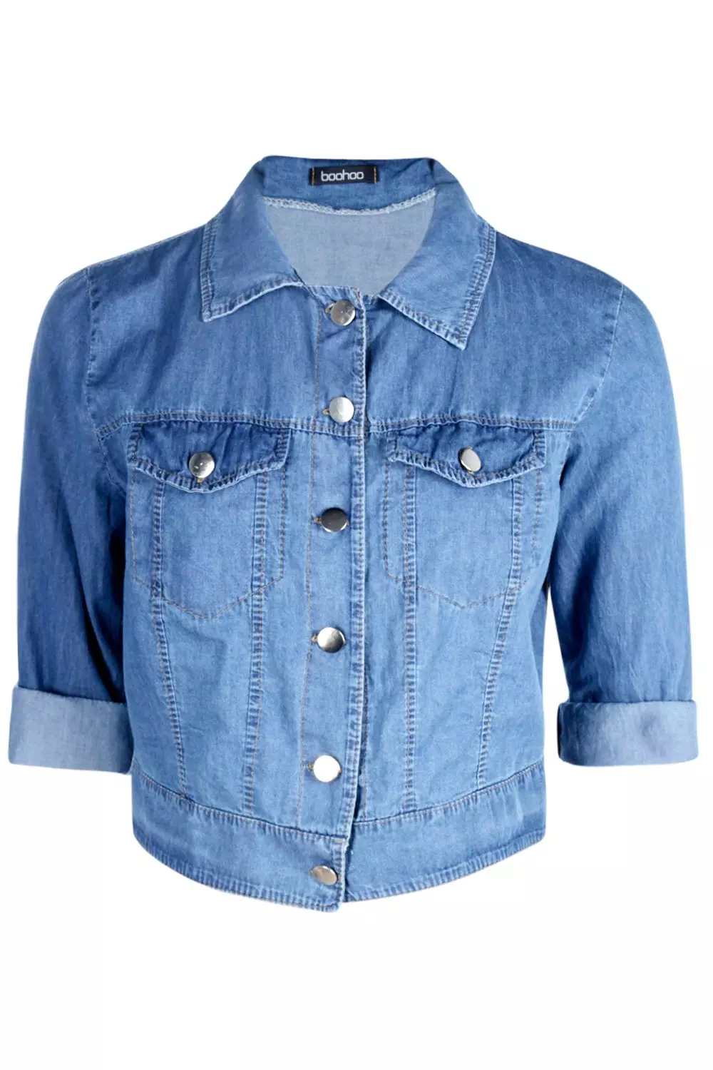 Lightweight cropped hot sale denim jacket