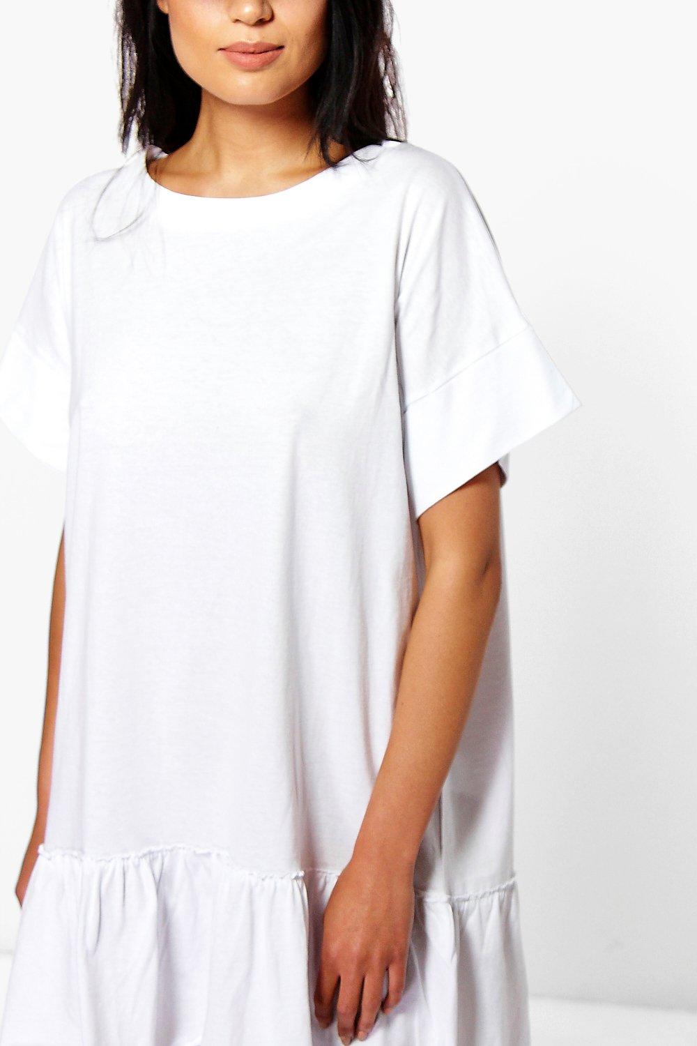 ruffle shirt dress