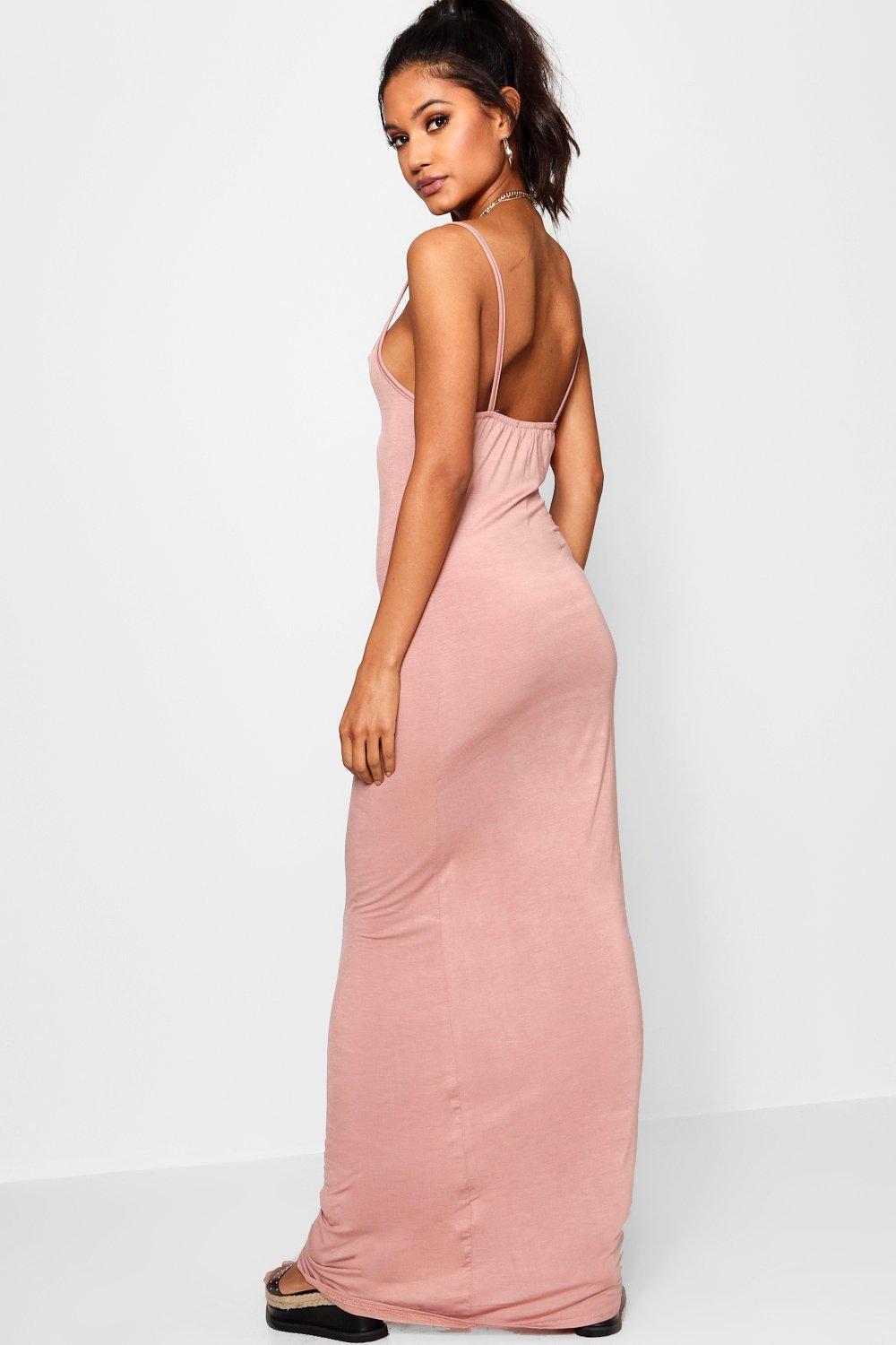 boohoo pink maxi dress