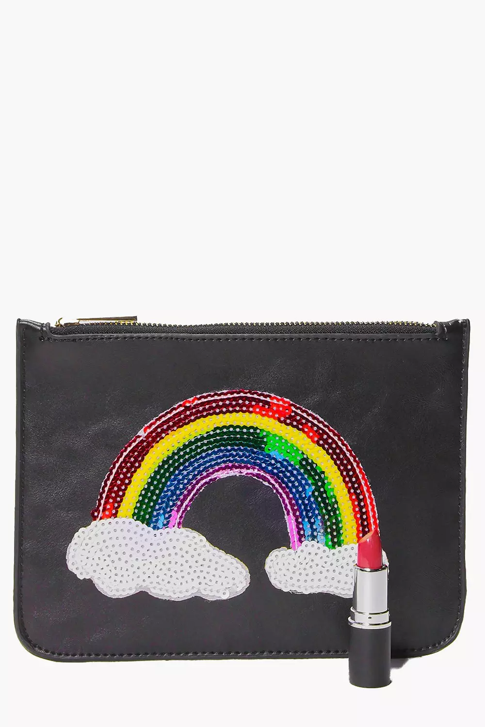 Rainbow sequin hot sale clutch bag