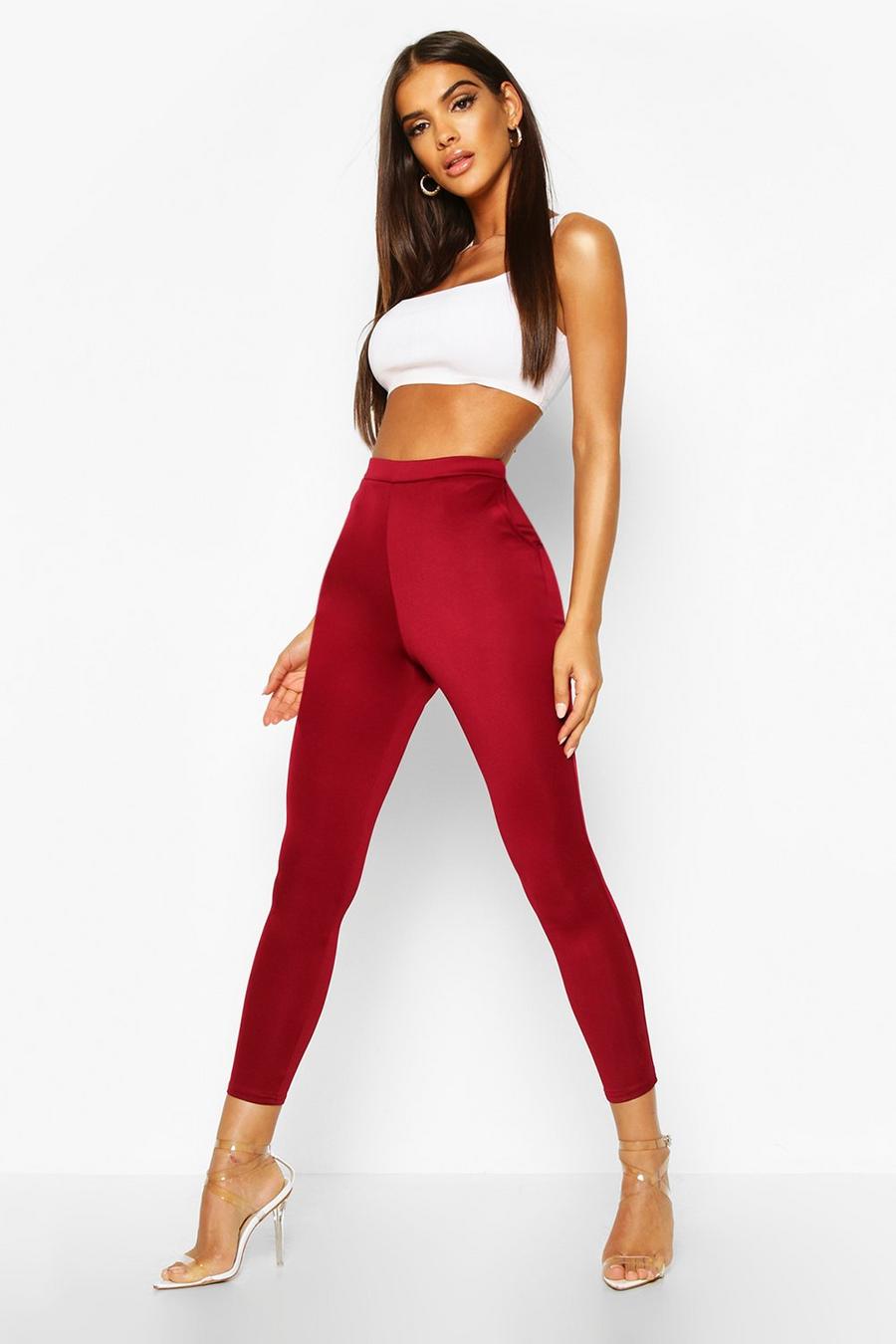 Berry Basic Scuba Super Stretch Skinny Trousers image number 1